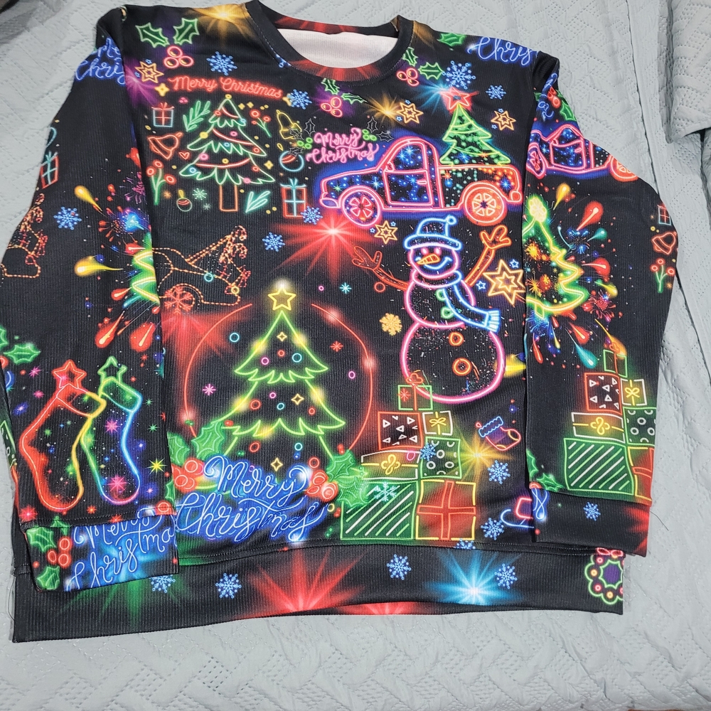 Festive Christmas Lights Crewneck Sweater